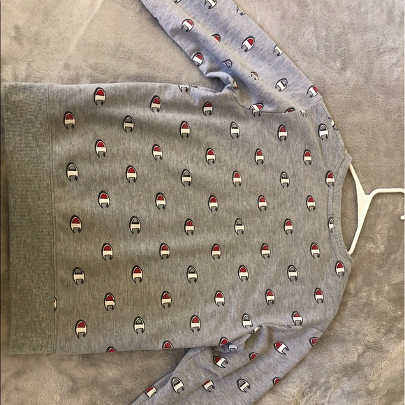 Longsleeve Grey and Red champion T shirt (Boys) - Picture 1 of 2